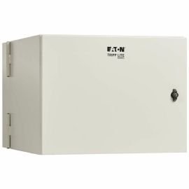 Tripp Lite by Eaton SmartRack Industrial Enclosure with Lock - NEMA 4, Wall Mount, Metal Construction, Hinged Back, 28 in. Depth, 9U, Gray