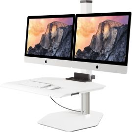 WINSTON DUAL MONITOR FREESTANDING WORKSTATION FOR APPLE MONITORS FEATURES 75 & 1