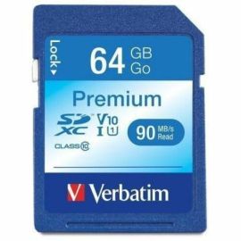 Verbatim 64GB Premium SDXC Memory Card, UHS-I Class 10