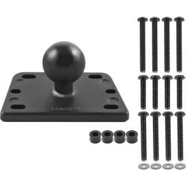 RAM MOTORCYCLE BRAKE/CLUTCH RESERVOIR COVER BASE WITH 1IN BALL CENTERED