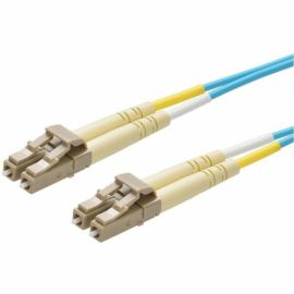 MONOPRICE OM3 FIBER OPTIC CABLE - LC/LC_ UL_ 50/125 TYPE_ MULTI-MODE_ 10GB_ AQUA