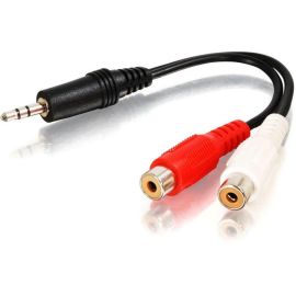 6IN VALUE SERIES ONE 3.5MM STEREO MALE TO TWO RCA STEREO FEMALE Y-CABLE