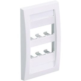 SGL GANG V FACEPLATE 6 MINI COM MOD WHT