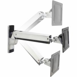 Ergotron Mounting Arm for Flat Panel Display - Polished Aluminum, Black