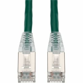 1FT GREEN CAT6A STP PVC SNAGLESS EASY CLEAR BOOT TAA
