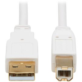 Eaton Tripp Lite Series Safe-IT USB 2.0 A to B Antibacterial Cable (M/M), White, 6 ft. (1.83 m)
