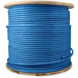 500FT BLUE CAT6A UTP PVC NONTERMINATED BULK COPPER PATCH CBL