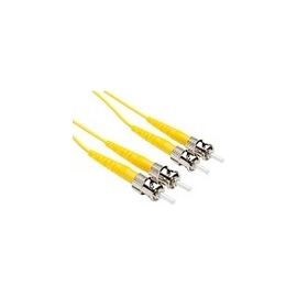 2 METER ST-ST SINGLEMODE FIBER OPTIC CABLE, YELLOW, OFNR, 9/125 FIBER, SINGLE-MO