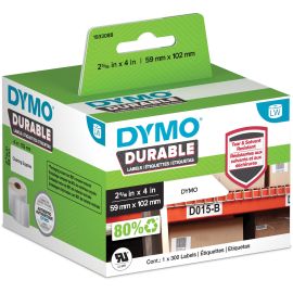 DYMO LW DURABLE 2-5 16IN X 4IN WHITE POLY, 300 LABELS