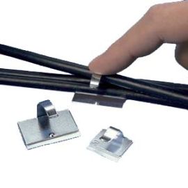 CORD CLIP METAL ADH 0.25IN BDL PK100