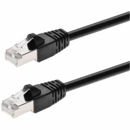 MONOPRICE CAT6A 1FT BLACK PATCH CABLE_ DOUBLE SHIELDED (S/FTP)_ 26AWG_ 10G_ PURE