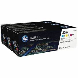 HP 305A CYM (CF370AM) Original Laser Toner Cartridge - Tri-pack - Cyan, Magenta, Yellow - 3 / Carton