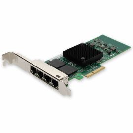 AddOn HP 593722-B21 Comparable 10/100/1000Mbs Quad Open RJ-45 Port 100m PCIe x4 Network Interface Card