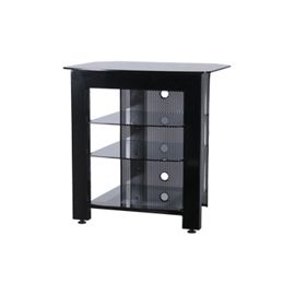 STEEL SERIES 29IN TALL FOUR SHELF AV STAND