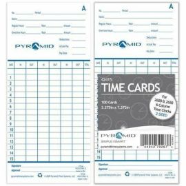 PYRAMID TIME TIME CARD FOR 2600