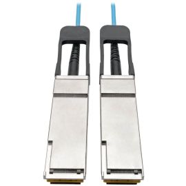 Eaton Tripp Lite Series QSFP+ to QSFP+ Active Optical Cable - 40Gb, AOC, M/M, Aqua, 5M (16.4 ft.)