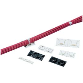 100PK 4WAY ADHESIVE BACKED TIE MOUNT BLK