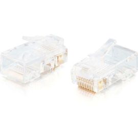 RJ45 8X8 MOD PLUG FLAT STRANDED CBL 25PK