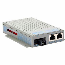 10/100/1000 2XRJ-45 POE+ CONVER TER SC SM SF 15/13 20KM AC -40-60C