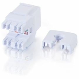 180ANDDEG; CAT6 RJ45 UTP KEYSTONE JACK - WHITE