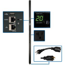 Tripp Lite by Eaton PDU 1.9kW Single-Phase Switched PDU - LX Interface 120V Outlets (24 5-15/20R) 10 ft. (3.05 m) Cord with L5-20P 0U TAA