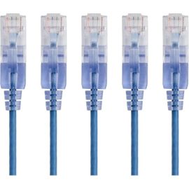 SLIM CAT6A PATCH CABLE,5-PACK_14FT BLUE