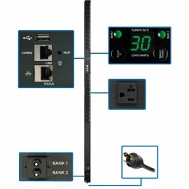 Tripp Lite by Eaton PDU 2.9kW Single-Phase Monitored PDU with LX Platform Interface 120V Outlets (24 5-15/20R) L5-30P Plug 0U Vertical TAA