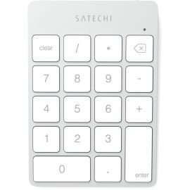 ALUMINUM SLIM RECHARGEABLE BLUETOOTH KEYPAD SILVER
