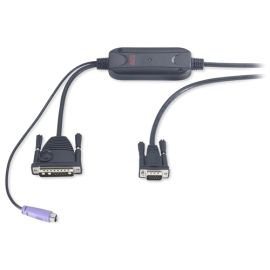 KEYBOARD / VIDEO / MOUSE (KVM) CABLE - 8 PIN MINI-DIN, 13W3 (M) - HD-15 (M) - 12