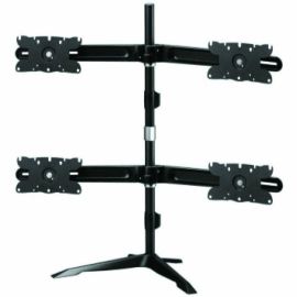 Amer Mounts Quad Monitor Stand Mount Supports Flat Panel Size up to 32