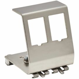 Tripp Lite by Eaton 2-Port Metal DIN-Rail Mounting Module for Snap-In Keystone Jacks and Couplers, Silver, TAA