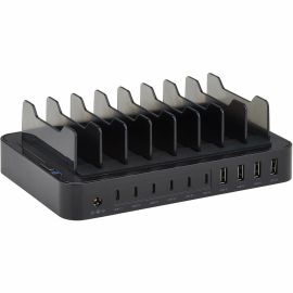 10-PORT USB CHARGING STATION W 6 USB-C 4 USB-A PORTS 120W CHARGER