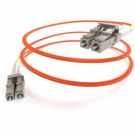 UNC 06M LC TO LC OM2 1GB FIBER OPTIC CABLE, ORANGE, OFNR, 50/125 MULTIMODE DUPLE