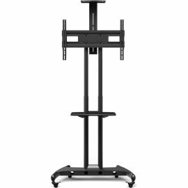 HEIGHT ADJUSTABLE ROLLING TV ST 40 TO 70 DISPLAY VESA 600X400 MAX 1