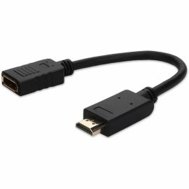 ADDON 8IN DISPLAYPORT FEMALE TO HDMI MALE BLACK ADAPTER CABLE MAX RESOLUTION UP