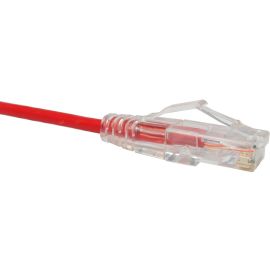 CAT6 SLIM ETHERNET PATCH CABLE, 15FT, RED, UTP, 28AWG, SNAGLESS RJ45 CONNECTORS