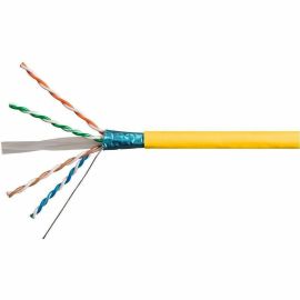MONOPRICE CAT6A 500FT YELLOW CMR UL BULK CABLE_ TAA_ SHIELDED (F/UTP)_ SOLID_ 23