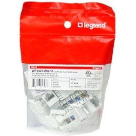 10 PK QC CAT 6 RJ45 INSERT, WH