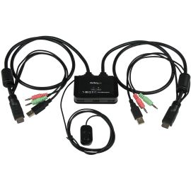 StarTech.com 2 Port USB HDMI Cable KVM Switch with Audio and Remote Switch 