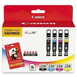 Canon CLI-226 Original Inkjet Ink Cartridge - Black, Cyan, Magenta, Yellow - 4 / Pack
