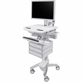 Ergotron StyleView Cart with HD Pivot, 3 Drawers (1x3)