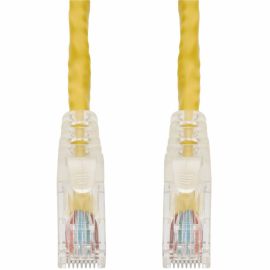 3FT YELLOW CAT 6A PVC ETHERNET CABLE SNAGLESS EASY CLEAR BOOT TAA RJ-45 M/M