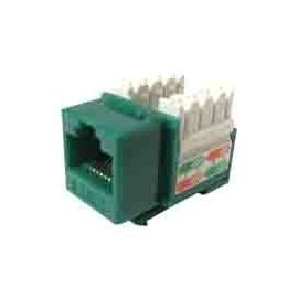 CAT5E 110 TYPE KEYSTONE JACK GREEN