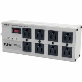 Tripp Lite by Eaton Isobar 8-Outlet Surge Protector 12 ft. Cord with Right-Angle Plug 3840 Joules Diagnostic LEDs Metal Housing