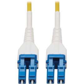 Eaton Tripp Lite Series 100G Duplex Singlemode 9/125 OS2 Armored Fiber Optic Cable (LC/LC Duplex M/M), LSZH, Yellow, 100 m (328 ft.)