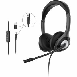 MORPHEUS 360 CONNECT USB STEREO HEADSET WITH BOOM MICROPHONE-NOISE REDUCTION MIC
