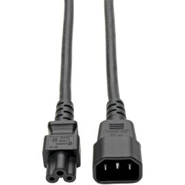 Eaton Tripp Lite Series Laptop Power Adapter Cord, C14 to C5 Adapter - 2.5A, 250V, 18 AWG, 6 in., Black