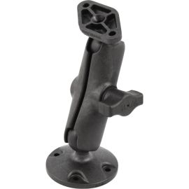 RAM COMPOSITE 1I DIAMETER BALL MOUNT WITH DOUBLE SOCKET ARM, 2.5I ROUND BASE & D