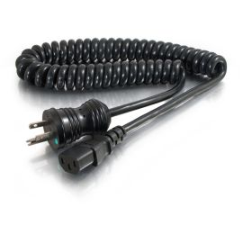 6FT 18AWG HSP PC COILED 5-15P-C13 BK TAA