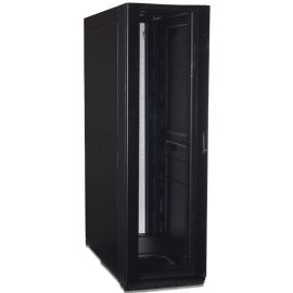 NETSHELTER SX 40U/600MM/1070MM ENCLOSURE WITH ROOF AND SIDES, BLACK, FRONT PLENU
